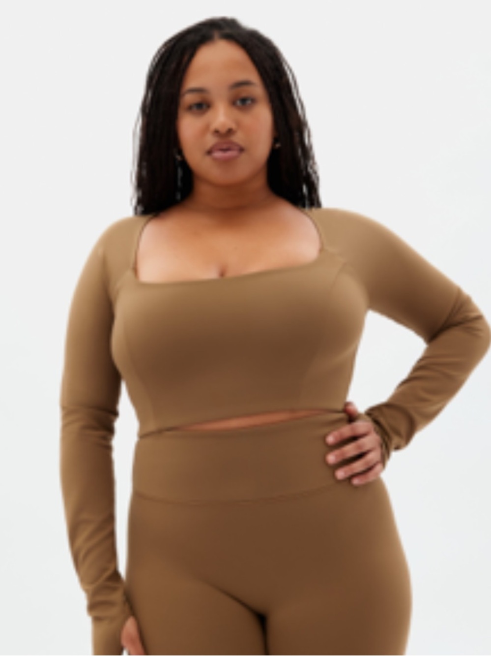Girlfriend Collective Luxe collection Beachwood Kinsley Seamed Top